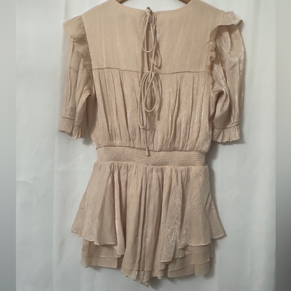English Factory pink Textured romper puff sleeves M (mix 49) - Picture 8 of 10